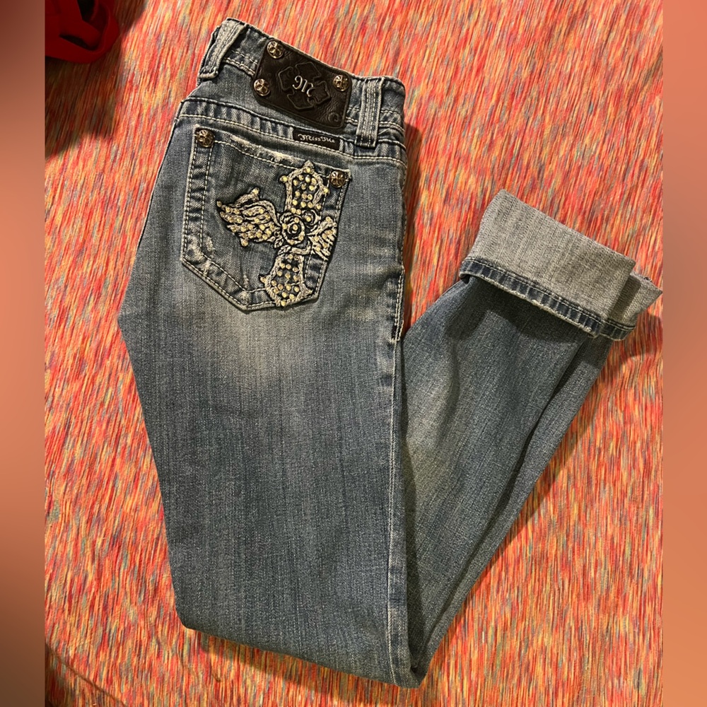 Miss Me Embellished Blue Jeans